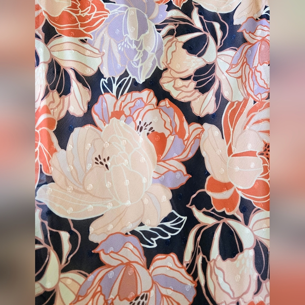 Floral Midi Dress with Spaghetti Straps - Picture 2 of 5